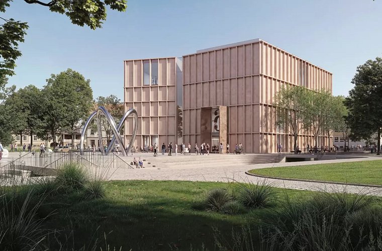Nová budova Alšovy jihočeské galerie (AJG) na Senovážném náměstí